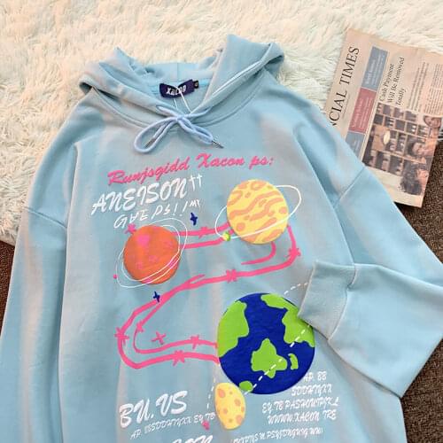 Harajuku Hip Hop Graphic Hoodie Letter Printing Swearshirt Oversized Clothes for Teens 2021 Autumn New Fashion Tops Streetwear