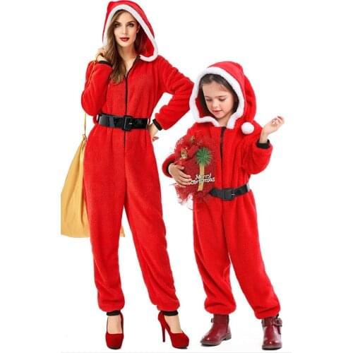Christmas Child clothes Adult jumpsuits Onesie Cosplay Parents And Children costume Flannel One Piece Onesie Festivals Party