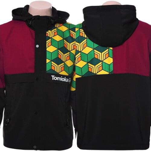 Anime Demon Slayer Kimetsu no Yaiba Tomioka Giyuu Cosplay Costume Hood Hoodie Outfit Coat