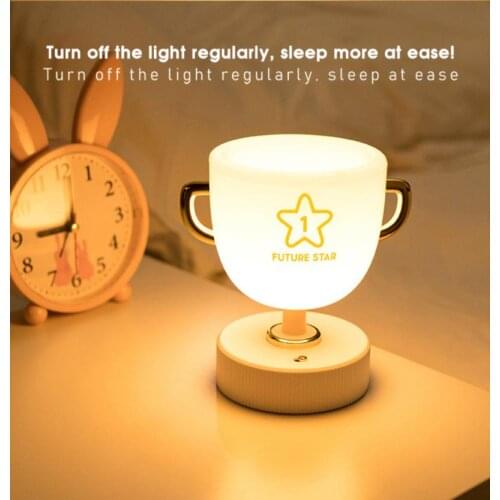 Creative Pen Holder Trophy Table Lamp Desktop Reading Learning Bedroom Bedside Atmosphere Lamp For Home Bedroom Kids Gifts