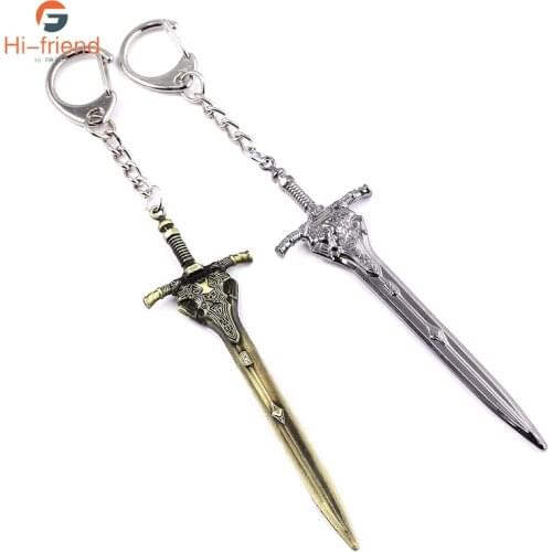 HOT Game Jewelry Dark Souls 3 Artorias Sword Keychains Abyss Walker Knights Sword Cosplay Pendants Keyring for Men Gift Jewelry
