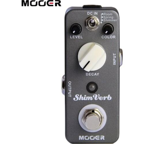 Mooer ShimVerb Digital Reverb Guitar Effect Pedal Mini Guitar Pedal 3 Reverb Modes for Electric Guitar True Bypass Guitar Parts
