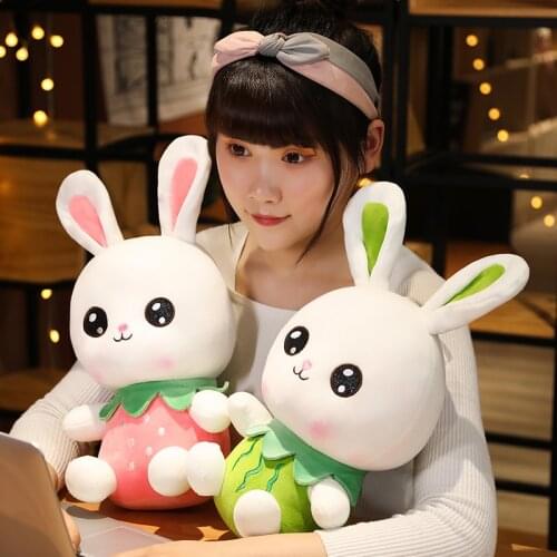 30/38/55/70CM Soft Animal Toys Lovely Fruits Rabbit Plush Toys Cute Kawaii Dolls For Children Kids Birthday Gift