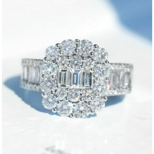 2019 Classic Engagement Ring Set Square Design AAA White Cubic Zircon Female Women Wedding Band CZ Rings Jewelry