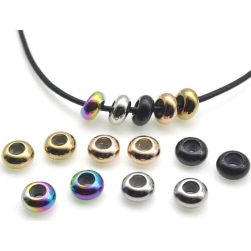 Stainless Steel Silicone Rubber DIY Spacer Stopper Clip Beads for Slide Extender Chains Fit Pandora Bracelet Jewelry Bead Charm