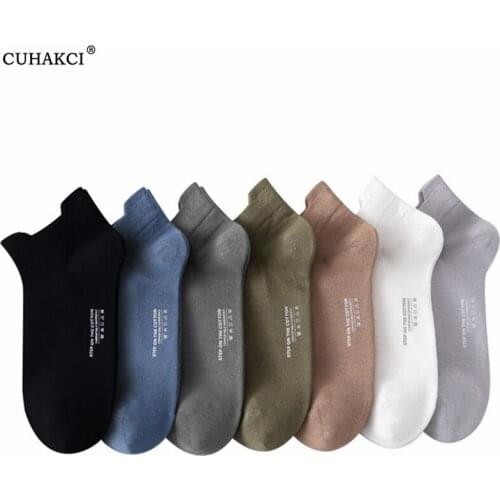 CUHAKCI 2021 New Spring Summer Men Women Socks Protective Ankle Solid Thin Breathable Short Cotton Socks Male Comfortable Casual