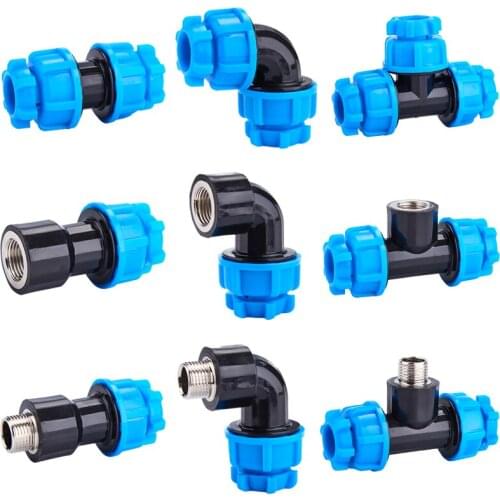 2021 New PE Connector Fast Water Pipe Joint Fittings 4&6 Minutes 25 Quick Connect Union