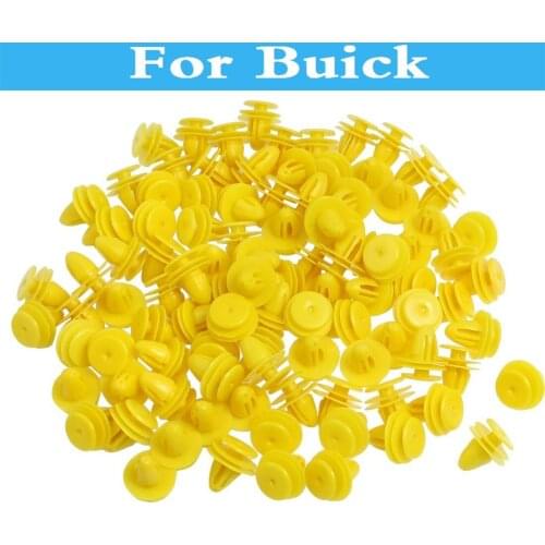 New 50pcs Yellow Car Styling Door Panel Trim Retainer Fastener Rivet For Buick Encore Lesabre Century Enclave Excelle Lacrosse