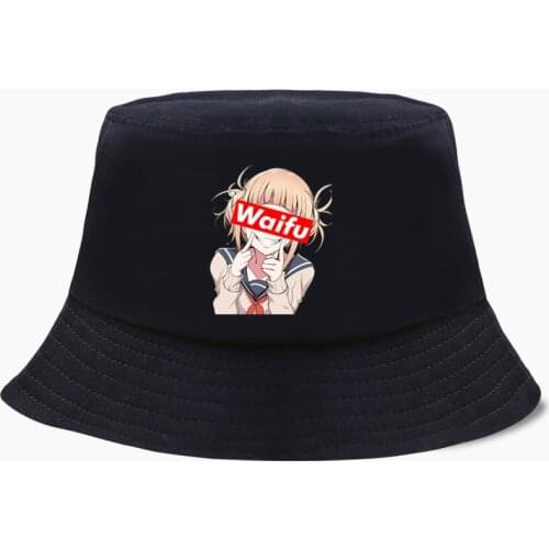Anime Waifu Beautiful Girl Kawaii Bob Bucket Hats Summer Mens Panama Women Fisherman Hat Cotton Korean Black Hip Hop Beach Cap