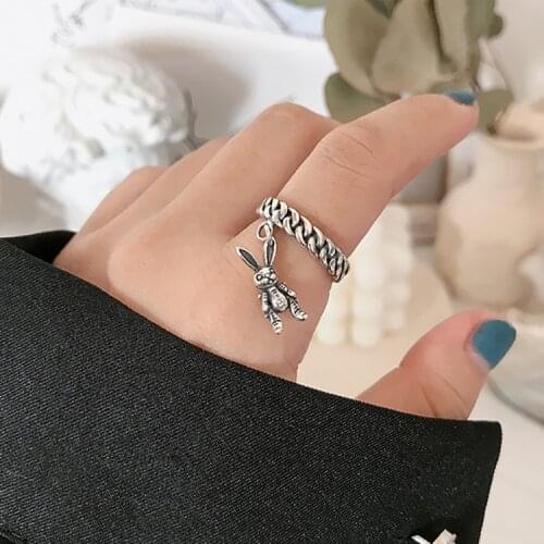 Luxury Brand Rabbit Rings For Women Wedding Statement Jewelry Valentines Gifts Lover Finger Ring aneis bague femme