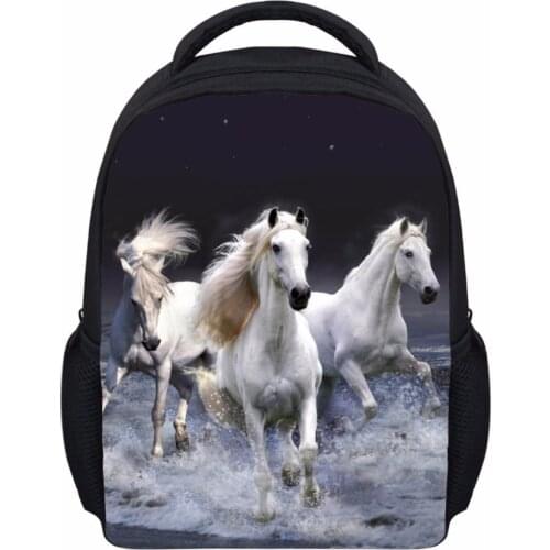 3D Boys Animal Backpack Crazy Horse Printing School Bagpack for Children Cute Cat Kids Kindergarten Book Bags Sac A Dos Mochila