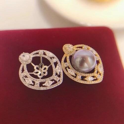 Heart 925 Sterling Silver Pendant Base Settings Mountings Findings Parts for Pearl Crystal Jade Agate Beads Stones 5pcs/lot