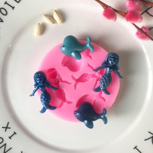 Whale Silicone Mold Mobile Phone Epoxy Mold Decoration DIY Chocolate Mould XGY-119