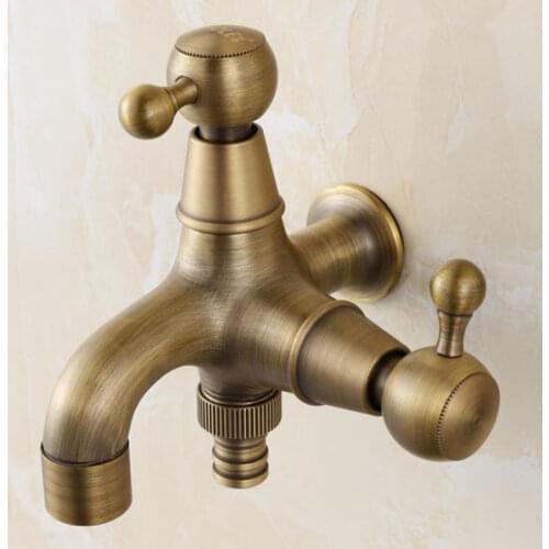 Madica Washing Machine Faucet 1in 2 out Multifunctional Water Tap Double Bibcock Outdoor Garden Washing Machine Mop Tap