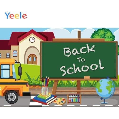 Cartoon Bus Student Children Back To School Backdrop Vinyl Baby Portrait Photography Background For Photo Studio Photozone Shoot