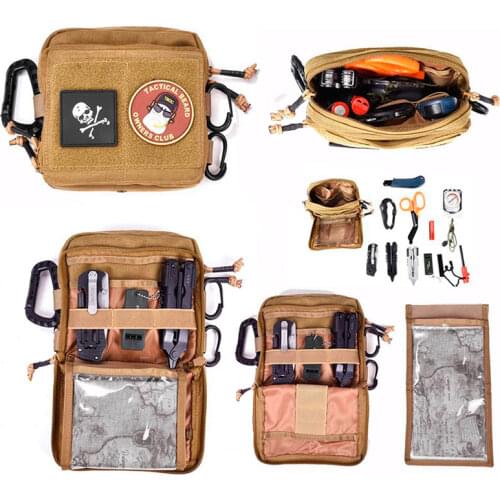 Military Tactical Gear Utility Map Admin Pouch Outdoor EDC Tool Molle Bag Organizer Waist Pack Hunting Accessories