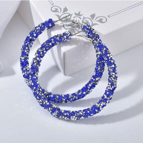 2020 Fashion Charm Round Earrings Wedding Vintage Crystal Earrings Rhinestone Bright Round Geometric Earrings Womens Jewelry