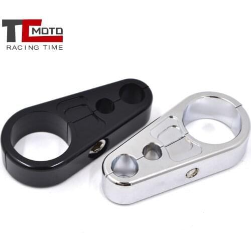 1''25mm Handlebar Dual Hole Throttle/Clutch Cable Clamp Holder for Harley Touring Softail Road King Sportster 25mm Cable Bracket