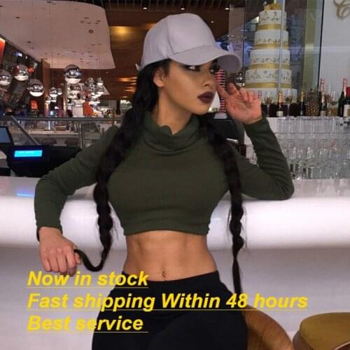 Women Long Sleeve Turtleneck Casual Slim Tops Short Spring Summer Blouse Crop Top Tank Top