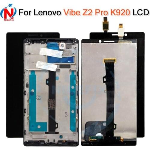 NEW 6.0" 2560*1440 For Lenovo K920 Vibe Z2 Pro LCD Display Touch Screen Digitizer Assembly With Frame For Lenovo K920 LCD