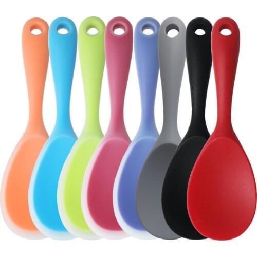 1PC Rice Spoon Food Grade Silicone Heat Kitchen Accessories Non-stick Cooking Spoon Rice Resistant Tools Kitchenware