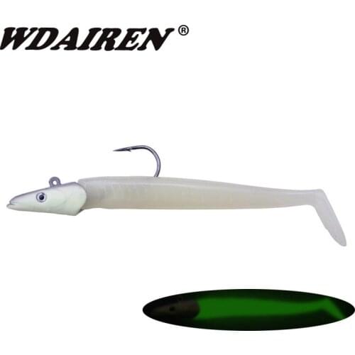 1Pcs Sinking Jig Fish Head Fishing Lure 115mm 22g Jigging Wobbler bait Fresh Salt Water Natural Live Vivid Body Bass Soft lures