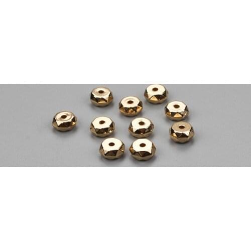 100pcs/lot 0.75cm Gold Color CCB Plastic Material Spacers Beads Jewelry Accessories For DIY Handmade Jewelry Making EY575