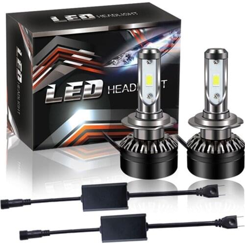 2pcs H8 H7 H11 H4 9012 HIR2 H16 H9 H10 9005 HB3 9006 HB4 H1 H3 LED Car Headlight Bulb CSP Chips 6000K 60W 10000LM Fog Lights
