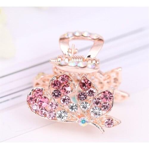 2Pcs/Set New Alloy Rhinestone Hair Claw Stylish Simplicity Headwear For Women Wedding Accessories