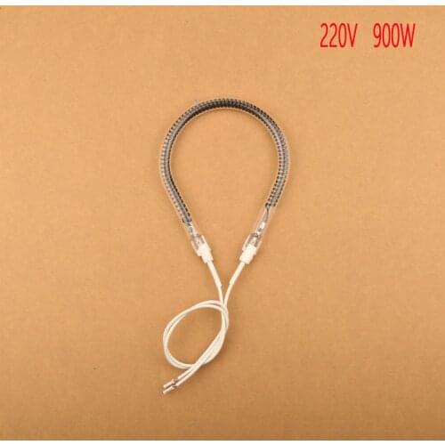 220V 900W Pear Shaped Vacuum Halogen Tube with Carbon Fibre Wire Infrared Heating Element for Electric Warming Oven