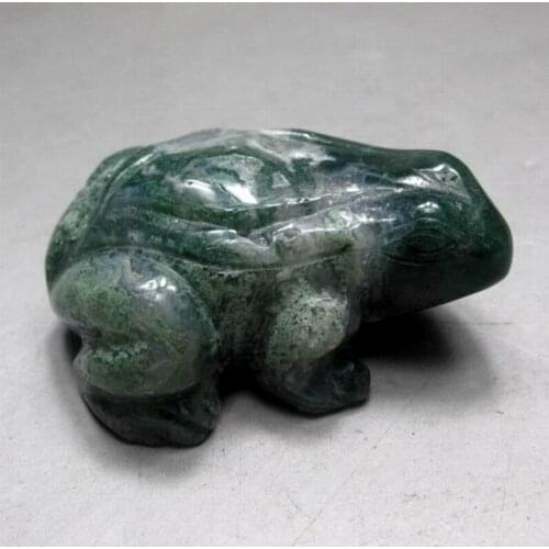 2.2"/57g Agate Frog Handmade Stone Carving - crystals and stones healing Mineral specimen Home Decor feng shui XX0322/05