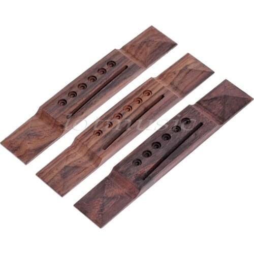 3pcs Pyramid Acoustic Guitar Bridge High Quality 6 String Rosewood Brige No Finish