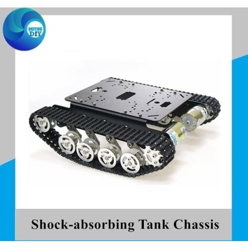 TS100 Shock Absorber Metal Robot Tank Car Kit Chassis for Arduino uno r3 raspberry tracked crawler caterpillar suspension system