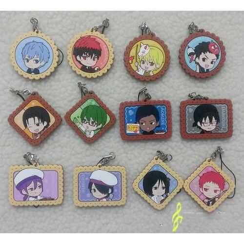 Anime Keychian Kuroko no Basket Kuroko Tetsuya Kagami Taiga Resin Rubber Keychain Pendant 6cm Keyring Llavero
