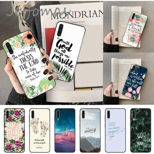 Bible verse Quotes Phone Case For Samsung A20 A30 30s A40 A7 2018 J2 J7 prime J4 Plus S5 Note 9 10 Plus