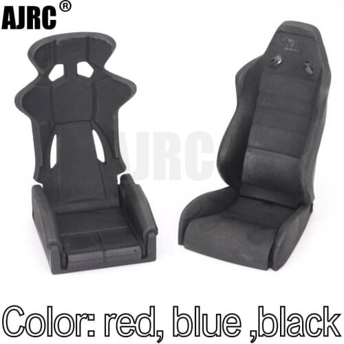 Black/red/blue simulated drivers seat, suitable for 1:10 RC tracked axial SCX10 90046 WRAITH RR10 Traxxas TRX4 TRX6 D90 D110