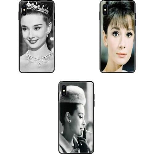 For Huawei Honor Mate Play V10 View 10 20 20X 30 Lite Pro Y3 Y5 Y9 Nova 3 3i Pro Black Soft TPU Case Coque Cover Audrey Hepburn