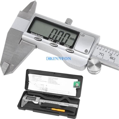 DHL 10PCS 150mm 6" LCD Digital Vernier Caliper Electronic Gauge Micrometer Precision Tool Silver (Color: Silver)