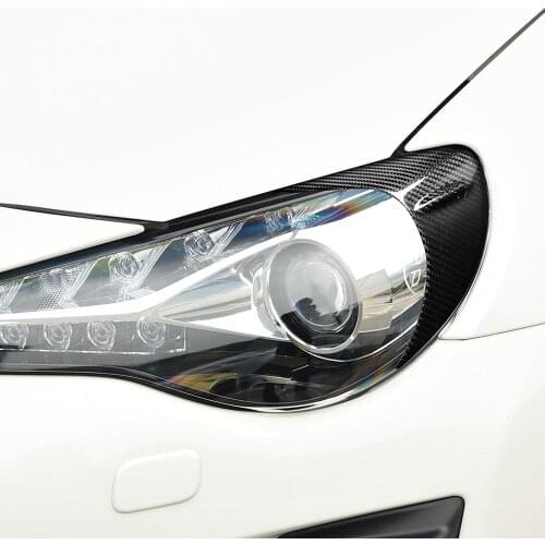 For Subaru BRZ For Toyota GT86 2012-2016 Carbon Fiber Headlights Eyebrows Eyelids Car Stickers Front Rear Eyebrows Trim Sticker