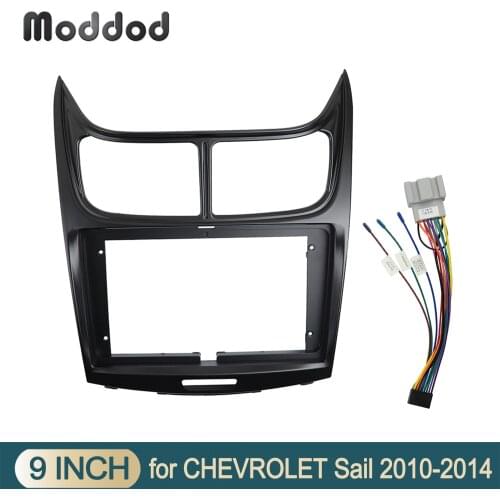 Double Din Radio Frame for Chevrolet Sail 2010-2014 9 Inch Stereo GPS DVD Player Panel Frame Adapter Cover Android Dash Kit