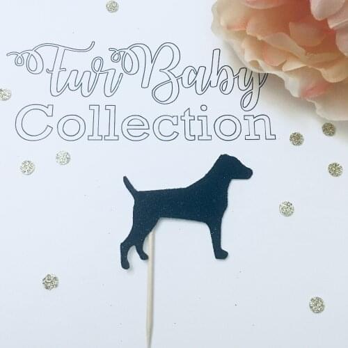 Jack russel cupcake toppers, cupcake topper, dog cupcake toppers puppy party, Birthday party cake topper