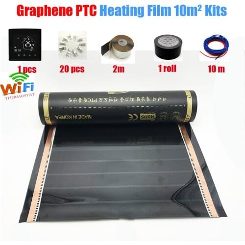 10m2 Electric Floor Heating Foil Tuya Smart Home Warm System PTC Technology Safe Energy Saving