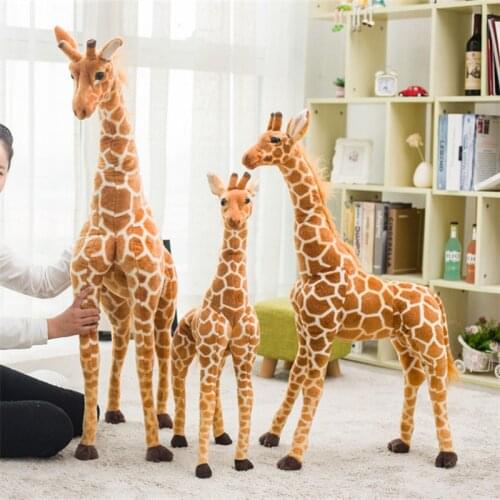 35-120cm Giant Real Life Giraffe Plush Toys Room Decor High Quality Stuffed Animals Dolls Soft Kids Children Baby Birthday Gift