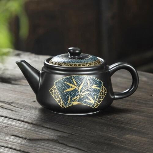Retro Chinese Kung Fu Ceramic Teapot Tea Set Dragon Flower Puer Tea Pot 250ml Porcelain Samovar Kungfu Teaware
