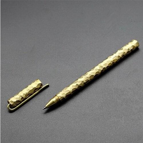 Outdoor EDC Brass Pen Defense Mans Executive Collections Write Signing Pen EDC Portable Creative Mini Handmade ZD Pure Copper