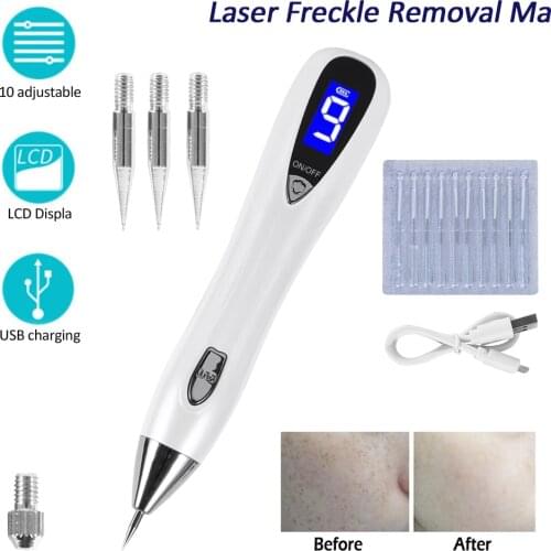 Laser Plasma Pen Freckle Remover Skin Tag Machine LCD Mole Effective Removal Dark Spot Skin Wart Tattoo Remaval Beauty Tool