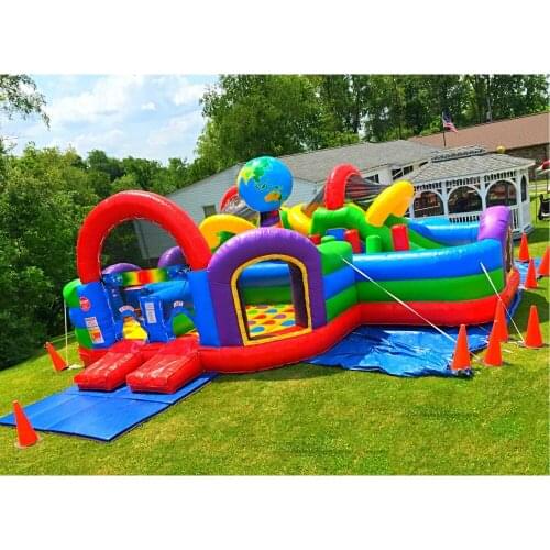 Inflatable bouncer slide combo inflatable playground commercial inflatable fun city for kids