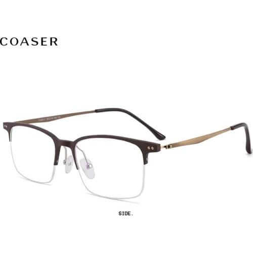Vintage Glasses Frame Men Eyeglasses Brand Design Fashion Metal Eyeglasses Prescription Myopia Optical Eyewear Spectacle