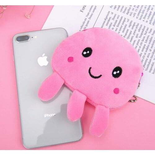 Plush cartoon coin purse mini coin purse storage bag ID card children girl coin purse pocket ladies girl USB cable headset bag