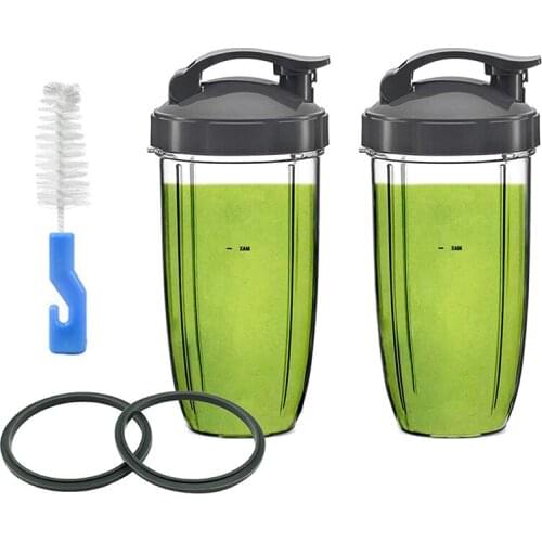 2 Packs Replacement Cup 24 Oz for NutriBullet Pro 900W 600W Series Magic Cross Extractor Blade